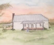 Ann Butts' cousin Hailey Shaw painted a picture of "The Homestead" and gave it to her for her birthday. [contributed by Ann Butts]
