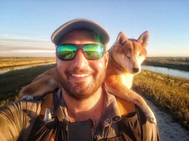 Kyle Rohrig, whose trail name is "The Mayor," is a Panhandle adventurer who usually hikes with his dog. He is pictured here on the Florida Trail.