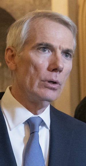 Sen. Rob Portman, R-Ohio, released a statement saying that a special counsel report shows President Donald Trump in some ways acted improperly in the investigation of Russian interference in the 2016 election. But Portman now is saying the report shows that "conspracy or collusion did not occur." (AP Photo/J. Scott Applewhite)
