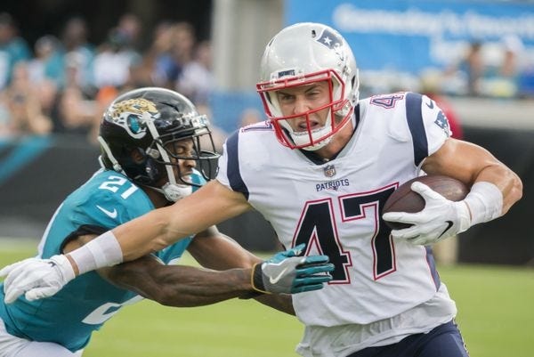 The Patriots traded tight end Jacob Hollister to the Seahawks on Monday for a conditional 2020 seventh round draft pick. [Stephen B. Morton/AP files]
