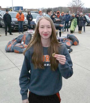 Sturgis’ Lilly Rehm took first place in third singles action at Rockford on Saturday.