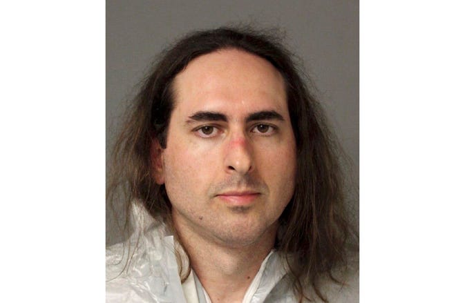 FILE - This June 28, 2018, file photo provided by the Anne Arundel Police shows Jarrod Ramos in Annapolis, Md. Attorneys for Ramos, accused of killing five people at the Capital Gazette newspaper in Annapolis, Md., said Monday, April 29, 2019, he is pleading not criminally responsible in an insanity defense. (Anne Arundel Police via AP, File)