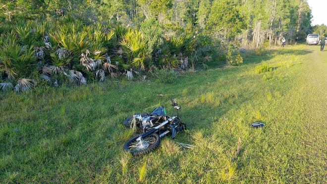 The body of a 37-year-old Winter Haven man was found in a wooded area off Xeriscape Nursery Road Monday. Officials believe Brent Fontenot died after crashing his dirt bike into a tree. [Photo provided / Polk County Sheriff's Office]