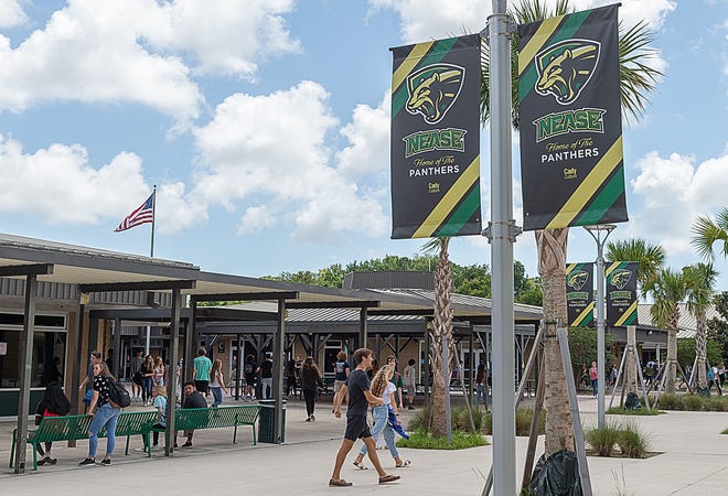 Allen D. Nease High School, north of St. Augustine, ranked as the 55th best high school in Florida in rankings done by the news magazine U.S. News and World Report. Others on Florida's list included Bartram Trail High School (44), Creekside High (34) and Ponte Vedra High (29). [PETER WILLOTT/THE RECORD]