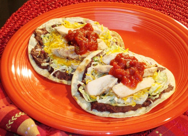 Mexican Sopes (Layered Open Tortilla Sandwiches). (Linda Gassenheimer/TNS)