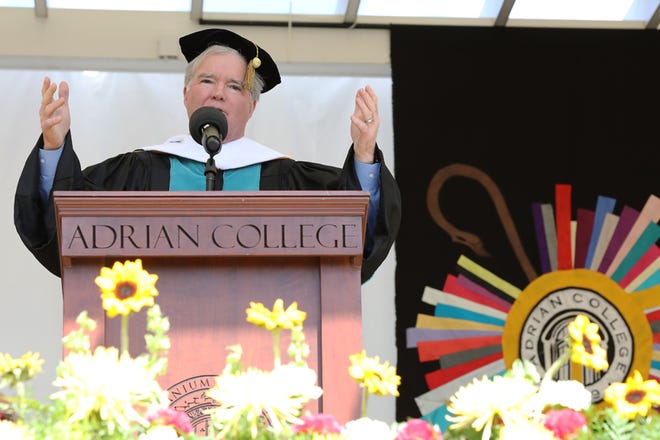NCAA president Mark Emmert was 
Adrian College's commencement speaker.