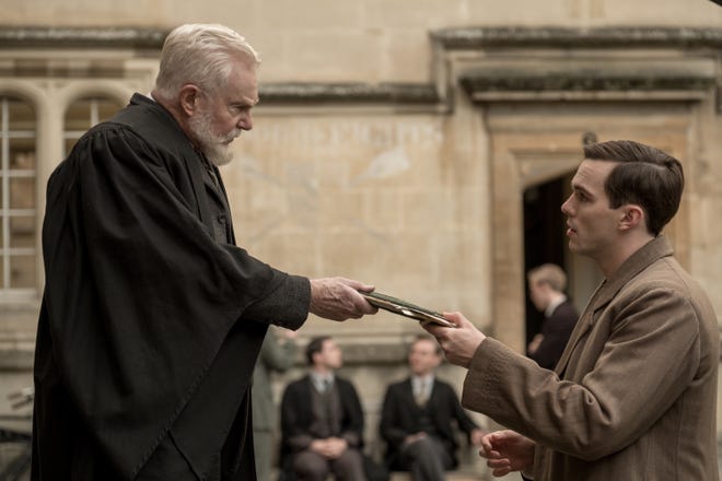 Professor Wright (Derek Jacobi) becomes a mentor to J.R.R. Tolkien (Nicholas Hoult). [Fox Searchlight]