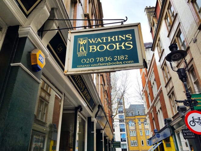 Bookstores in London's Cecil Court include Watkins Books. Filled with tomes about mysticism and the Far East, it also offers crystals and other talismans. [Contributed by Helen Anders]