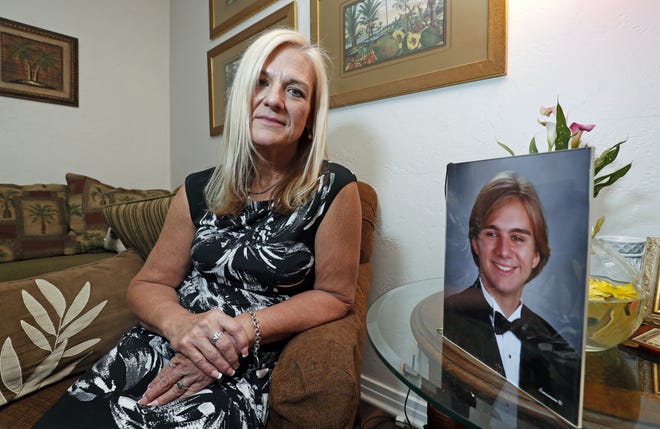 Mary Buth talks about her son Matthew Buth, who committed suicide last month, on Thursday, May 2, 2019. [News-Journal/Nigel Cook]