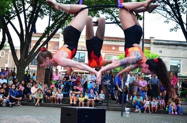 Bang A Rang Circus performs during the 2014 Street Performer Series. [Sentinel file]