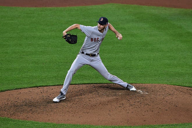Red Sox pitcher Chris Sale allowed one run and struck out 14 over eight innings but received a no-decision in Boston's 2-1 victory over Baltimore in 12 innings on Wednesday.