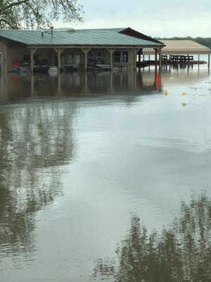 Pictured is the Keithsburg Boat Club when it was under heavy fflooding recently. There was no major damage reported in that area and the extended weather does not have any heavy rain on the way.  

[PHOTO SUBMITTED]