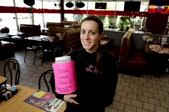 Angelica Penta has helped raise an estimated $30,000 to wipe out school lunch debt in Warwick, R.I. [KRIS CRAIG/PROVIDENCE JOURNAL]