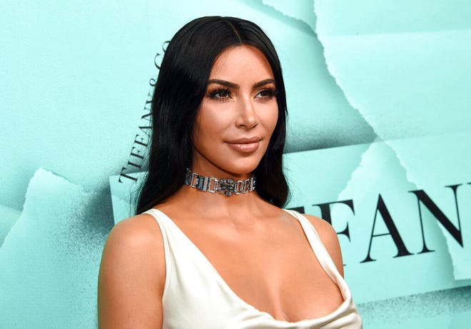 FILE - This Oct. 9, 2018 file photo shows Kim Kardashian West at the Tiffany & Co. 2018 Blue Book Collection: The Four Seasons of Tiffany celebration in New York.
