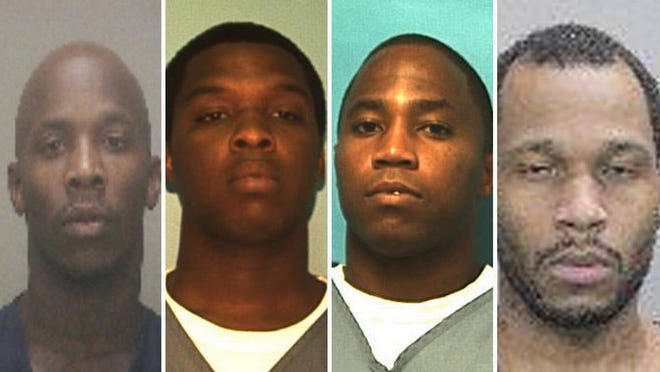 From left, Emmory Moore, Christopher Brinson, Jerome Simmons and Adrian Hardy. [Florida Dept. of Corrections]