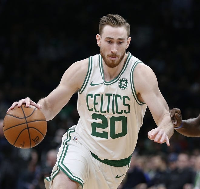 The Celtics' Gordon Hayward, in the second of a four-year contract and coming off a major injury, averaged only 11.5 points per game last season, the lowest since his rookie year. [AP, file / Michael Dwyer]