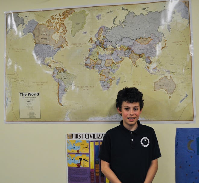 Max McNiff, 7th grade. SJS Geography Bee Winner and State Bee Competitor.
