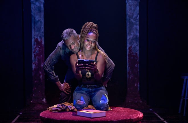 Roderick Sanford and Chanel star in "The Ballad of Klook and Vinette" at Zach Theatre. [Contributed by Kirk Tuck]