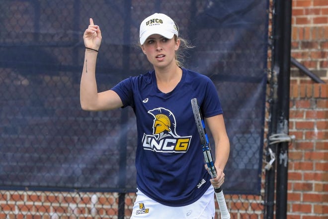 Former Shelby High standout Nancy Bridges was named All-Southern Conference singles and doubles at UNC-Greensboro. [UNC-G athletics photo]