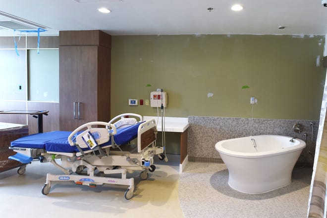 The 20-bed women's services floor at UF Health North includes, 12 labor and delivery rooms, three of which are equipped with bathtubs for water births. The hospital plans to close a birth center in its adjacent medical building that was designed for low-risk deliveries. [Bob Self/Florida Times-Union]