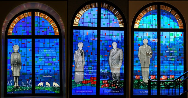 The stained-glass windows in the Southwestern Baptist Theological Seminary's MacGorman Chapel in Fort Worth have been removed. The windows featured ousted Southwestern Baptist Theological Seminary President Paige Patterson. [Paul Moseley/Fort Worth Star-Telegram]