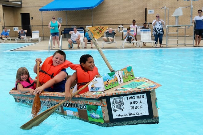 Awards during the Cardboard Boat Race in Cramerton on May 18 will be given not only to the fastest boats, but also the most creative ones, and the one that sinks most dramatically. [Special to The Gazette]
