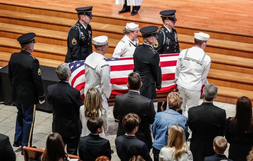 Image result for sam nunn at lugar's funeral