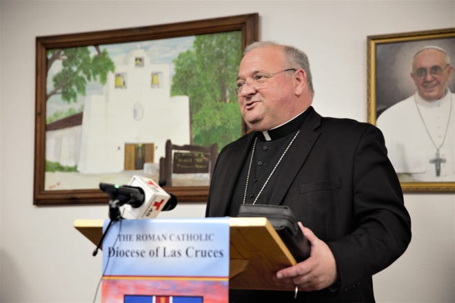 Bishop Peter Baldacchino has been named as the new bishop of the Diocese of Las Cruces. He appeared before the media on May 15, 2019.
