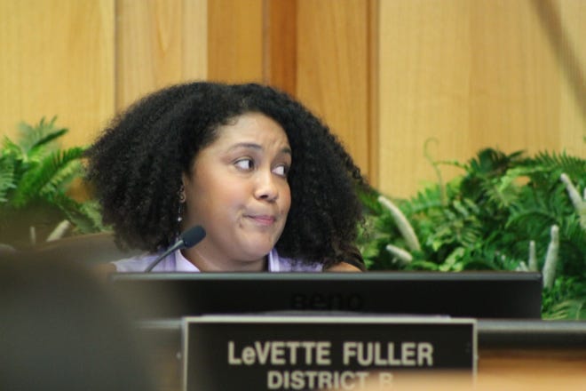 Councilwoman LeVette Fuller at a City Council meeting May 14.