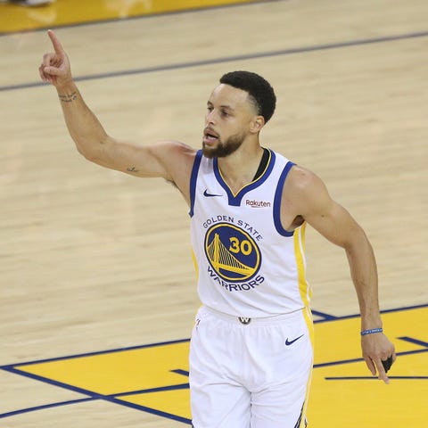 Stephen Curry scored a game-high 36 points in...