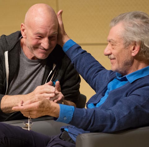 Sir Patrick Stewart, left, and Sir Ian McKellen at