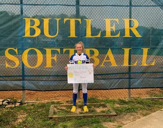 Butler senior Melissa Konopinski became the school's all time hits leader last week when she recorded her 148th career hit, breaking the three-year old school record of 147 hits held by former standout Aleks Apkarian set in 2016.