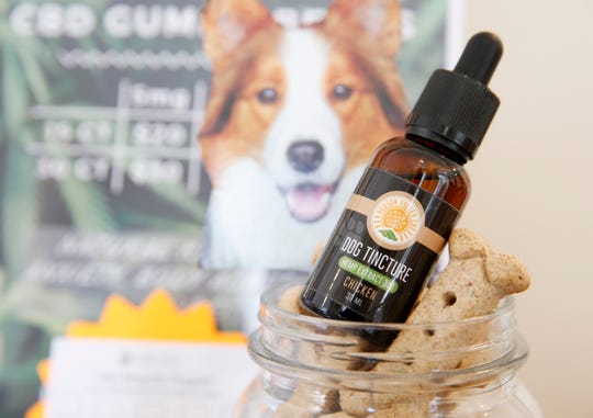 CBD tincture for dogs from Hudson Valley CBD for sale at Hudson Valley Healing Center in the Town of Poughkeepsie on May 16, 2019.