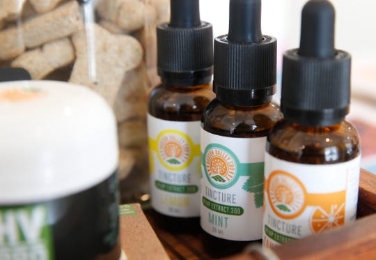 CBD tinctures from Hudson Valley CBD for sale at Hudson Valley Healing Center in the Town of Poughkeepsie on May 16, 2019.