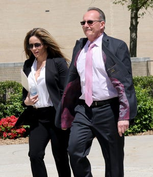 Anthony Marraccini, the former Harrison Police Chief, arrives at the Federal Courthouse in White Plains, to be sentenced for tax evasion, May 16, 2019. 