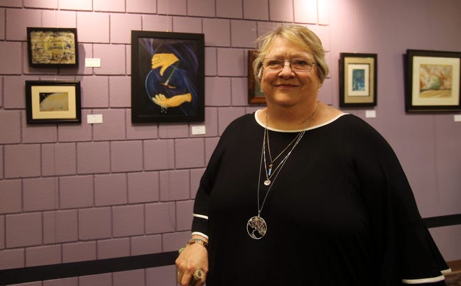 Artwork by Martha Couch will be on display at Cleveland County Memorial Library through the month of June. [Brittany Randolph/The Star]