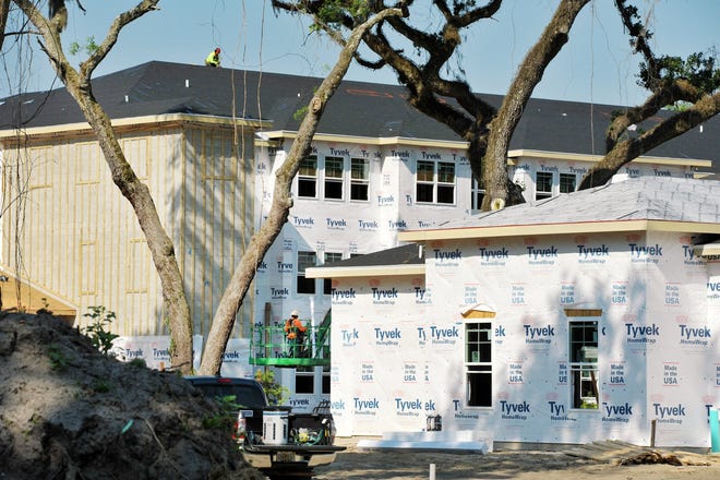 Now under construction, the Village at Hyde Park multifamily housing development will bring 80 affordable apartment homes to Jacksonville's Westside. The complex is being built at 6480 Watergate Lane. [Bob Self/Florida Times-Union]