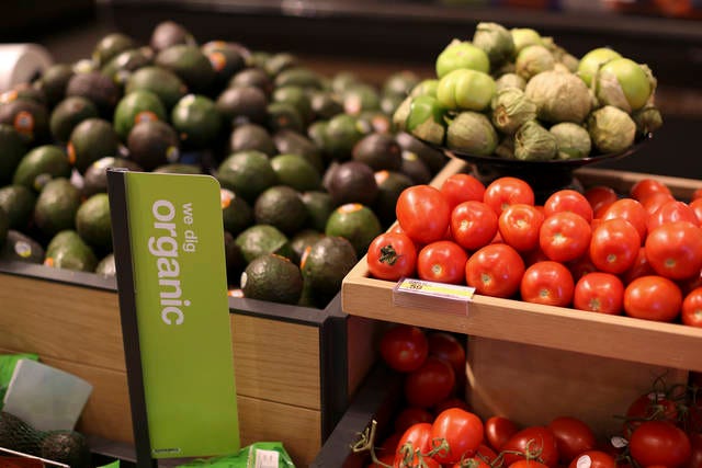 HEALTHY TREND — In 2018, organic food sales reached $47.9 billion, nearly 6 percent of the food sold. Fruits and vegetables, like these in the produce department of the Target in Minnetonka, Minn., 
	 remain the largest driver. (Jeff Wheeler/Minneapolis Star Tribune/TNS)
