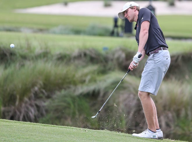 Victor Lebeck of Flagler College plays the Ponte Vedra Inn and Club Ocean Course during a 2014 tournament. the course will close in August for an $8 million renovation project. [File]