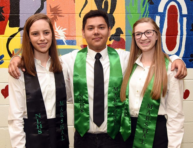 This summer’s crop of North Lenoir High School students headed to N.C. Governor’s School are, from left, Meredith Respess, Bryant Deluna and Anna Hull. Their acceptance to the elite program for intellectually gifted students brings to 15 the number admitted from North Lenoir since 2014. The three juniors also serve as marshals at North Lenoir’s Class of 2019 graduation activities. [Contributed photo]