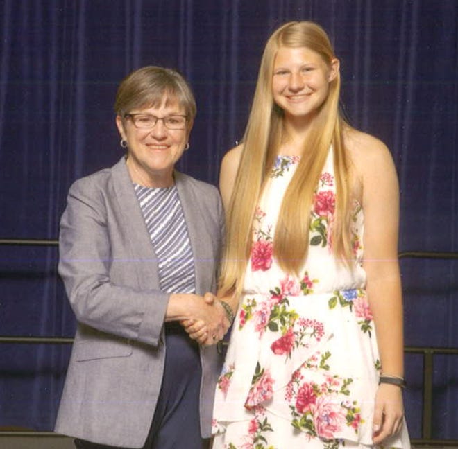 Gov. Laura Kelly and Kaitlin Colle [Courtesy]