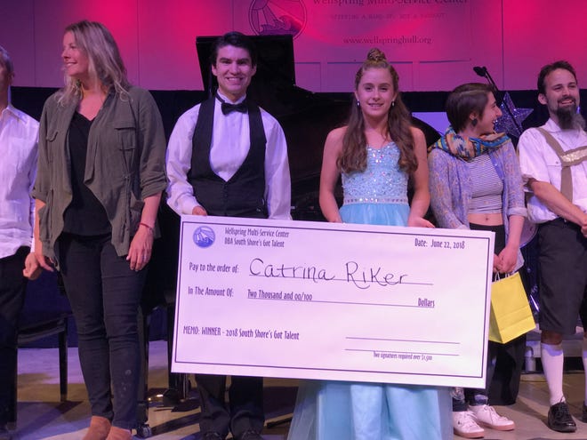 South Shore Conservatory voice student Catrina Riker, at right, was the winner of Wellspring’s South Shore’s Got Talent contest last year. [File Photo]