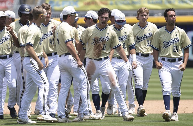 Georgia Tech's Tristin English (11) and the Yellow Jackets will host a regional starting Friday in Atlanta that also includes Florida A&M, Auburn and Coastal Carolina. [ROBERT WILLETT/THE NEWS & OBSERVER VIA AP FILE PHOTO]