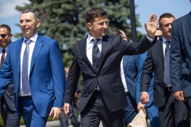Volodymyr Zelensky is pictured before his inauguration May 20 in Kiev, Ukraine.