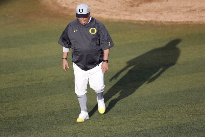 The Oregon baseball team, under coach George Horton, last made the postseason in 2015 and finished eighth or ninth in the Pac-12 Conference each of the past four seasons. [Ryan Kang/The Register-Guard]