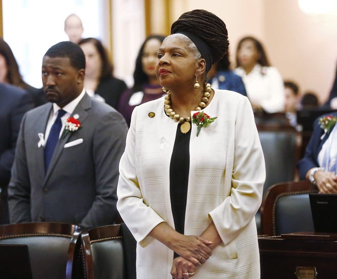 Rep. Bernadine Kennedy Kent, D-Columbus, during opening day ceremonies in January at the Ohio House. [Fred Squillante/Dispatch]