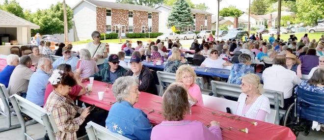 Many senior citizens attended the annual senior picnic recently at Cambridge City Park.