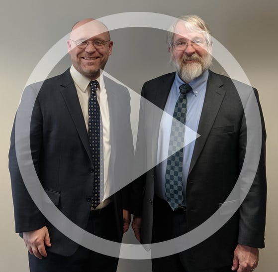 Chad Aldis (left) VP for Ohio policy and advocacy for the Thomas B. Fordham Institute and state superintendent Paolo DeMaria (right).