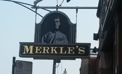 Fred Merkle is "honored" with a pub in his name, just a block or so from Wrigley Field in Chicago. [File Photo]