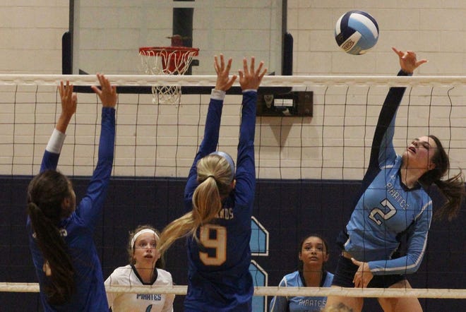 Swansboro volleyball player Callie Davis said her family was affected a lot by Hurricane Florence. [Rick Scoppe/The Daily News]